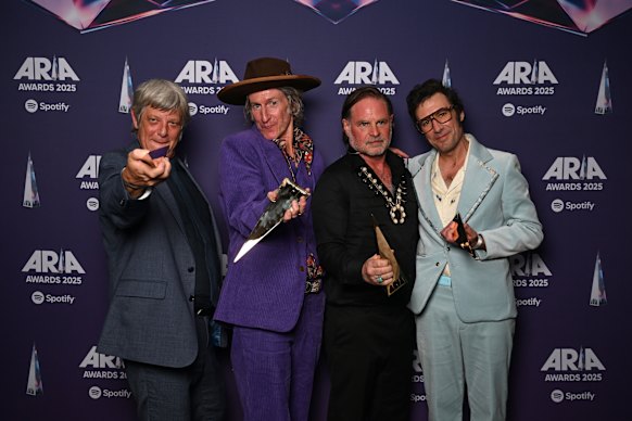 Rusty Hopkinson, Tim Rogers, Andy Kent and Davey Lane of the band You Am I have been inducted into the ARIA Hall of Fame.