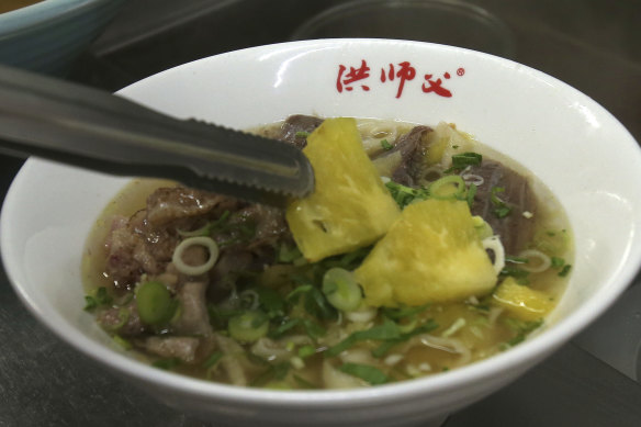 Local chefs added pineapple to everything after the ban - including Taiwan’s famed beef noodle soup. 