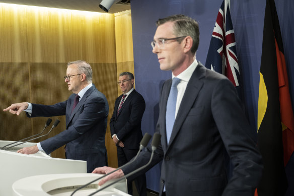 Prime Minister Anthony Albanese and Premier of New South Wales Dominic Perrottet.