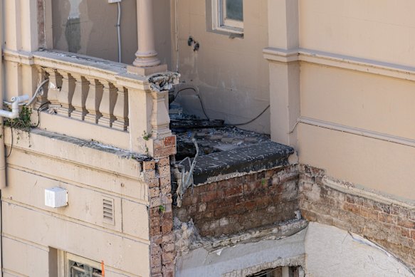 The collapse occurred during a $9.9 million redevelopment of the property.