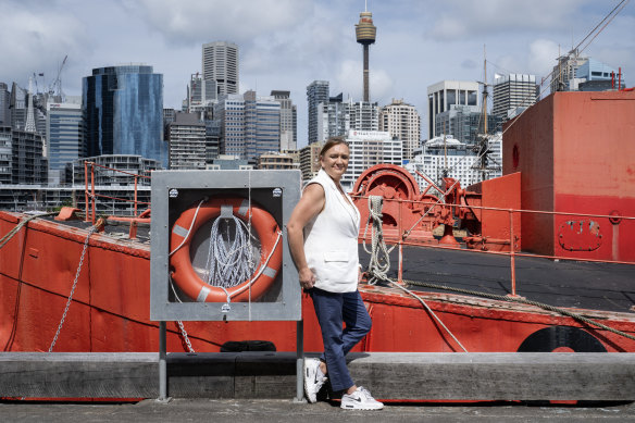 Alycia Bangma, production manager at Sydney Festival, on the Carpentaria lightship, the venue for Il Tabarro.