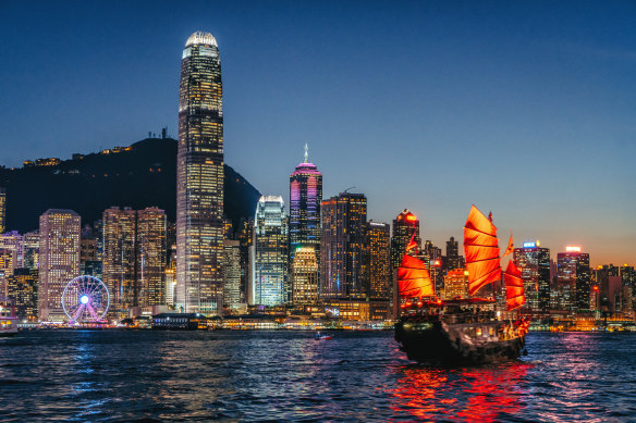 Hong Kong and its night lights.