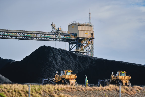 Export earnings from Australian coal shipments fell sharply in the past year.