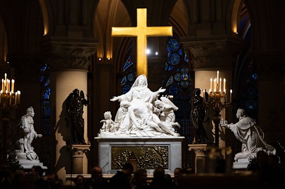 Molten lead was left in Christ’s palm in the Pieta statue as a reminder of the fire.