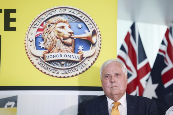 Clive Palmer’s party name is a deliberate play on the name Trump. 