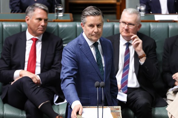 Minister for Health and Ageing and Minister for Disability and the NDIS Mark Butler during question time at Parliament House in Canberra on Thursday.