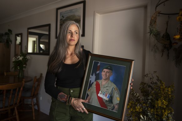 Joanna Turner with a picture of her late husband Ian.