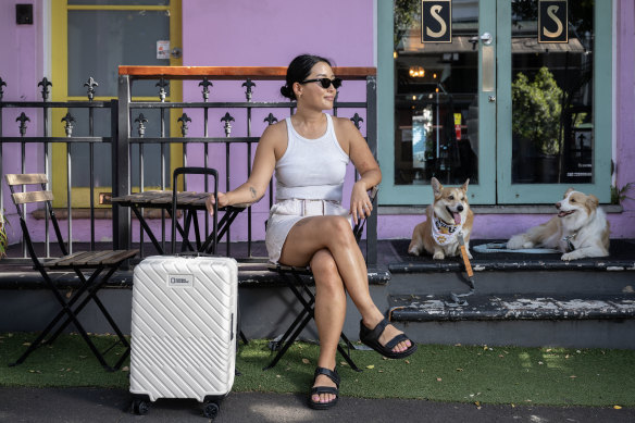 Regina Lee, pictured in Sydney with her dogs Sadie and Finn, was one of a record number of Australians who visited Italy this northern summer.