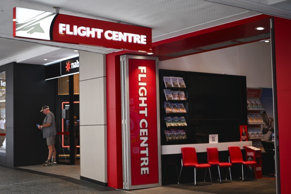 Flight Centre shares tumbled after it reported weaker-than-expected sales turnover.