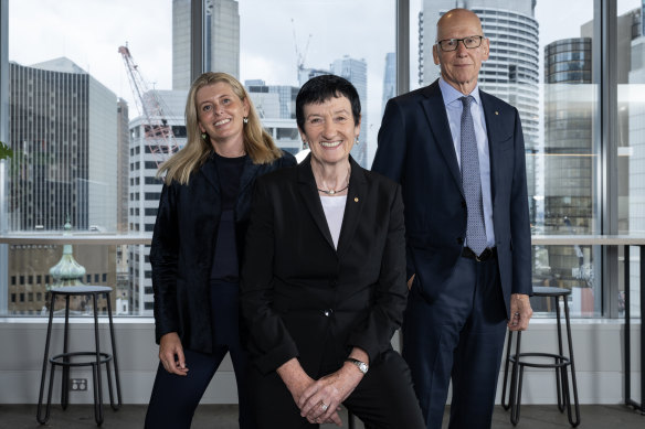 Caroline Gurney, Future Generation CEO, with Jennifer Westacott, who has been appointed chair of Future Generation Global, a fund manager that raises money for charity and is founded by Geoff Wilson. 