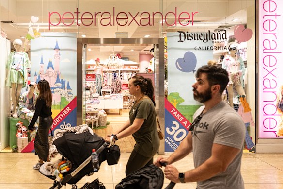 PJs brand Peter Alexander, owned by Premier Investments, increased sales by 0.9 per cent.