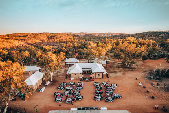 An outback feast … inspired off-train excursions.