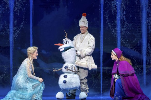 Jemma Rix, Matt Lee and Courtney Monsma in Frozen the Musical