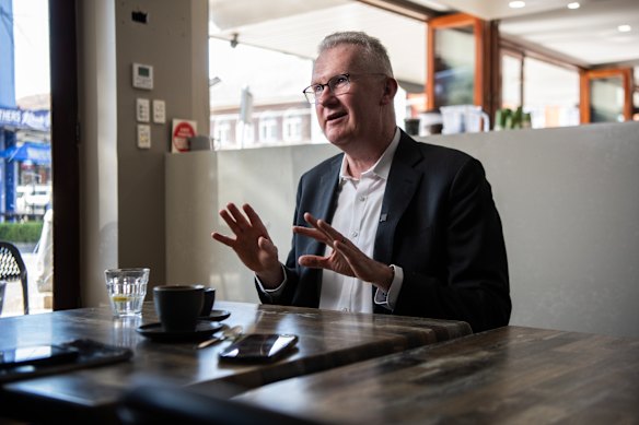 Home Affairs Minister Tony Burke in Belmore, NSW.