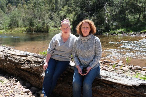 Mr Hill’s daughters Colleen and Debbie visit the site of their father’s disappearance for the first time.