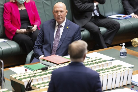 Opposition leader Peter Dutton and Prime Minister Anthony Albanese during question time in the first week of parliament.