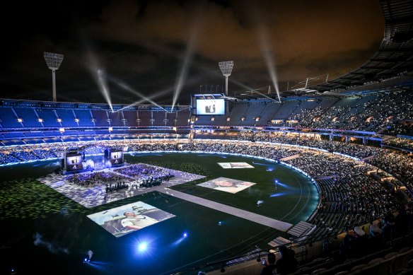 Wednesday’s state memorial service, the first ever at the MCG, was celebrated as a success.