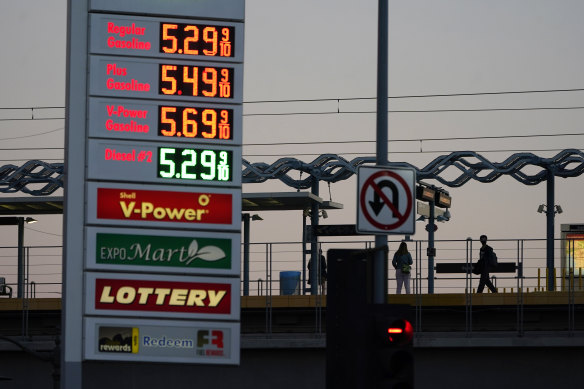 US petrol prices soared last year.
