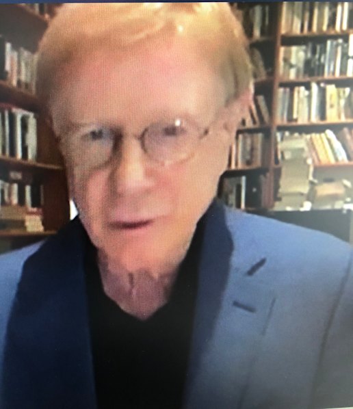 Kerry O'Brien with a message for mourners at the funeral of Paul Murphy.