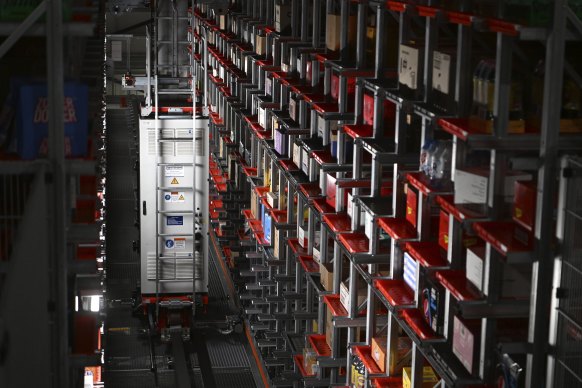 Coles launched its new automated distribution centre with tech partner Witron at Redbank, outside Brisbane, in April.