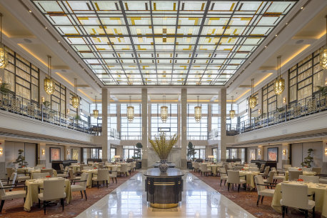 The hotel’s expansive Lobby Restaurant for all-day dining and the signature Peninsula afternoon tea.