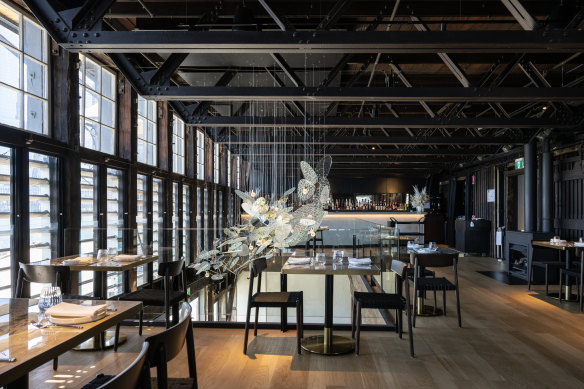The upstairs dining room.