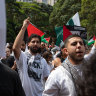 Thousands of people attended a pro-Palestinian rally in the Sydney CBD on Saturday. 