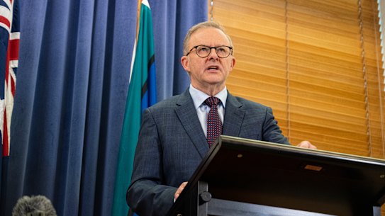 The opposition leader Anthony Albanese.