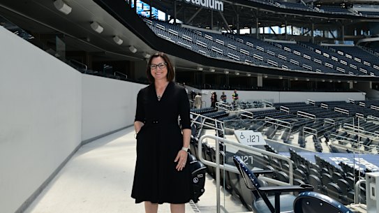 Australian chef de mission Anna Meares at SoFi Stadium.