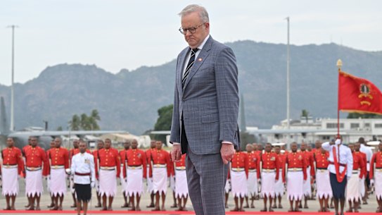 Australia’s Prime Minister Anthony Albanese arrives in Fiji ahead of the Pre-Cop31 meeting. 