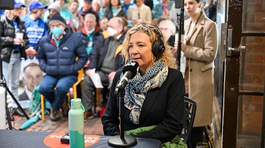 Melissa Lowe during an ABC radio event on Tuesday.
