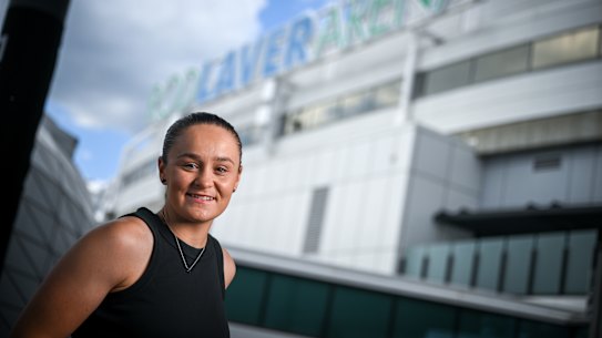 Back in Melbourne: Ash Barty returns to the scene of one of her greatest triumphs - last January’s Australian Open.