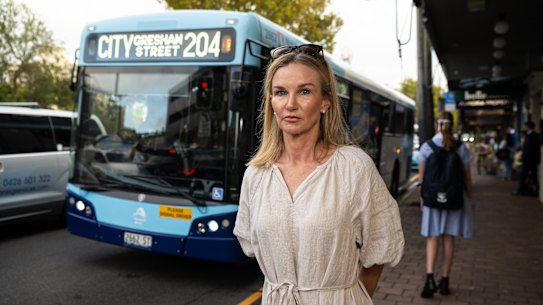 Cammeray mother Amanda Smythe has concerns about a lack of bus services for school kids including her daughter.