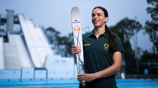 Olympic gold medalist mogul skier Jakara Anthony.