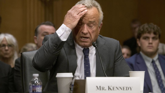 Robert F. Kennedy, Jr testifies during the second hearing for his pending confirmation as secretary of Health and Human Services.