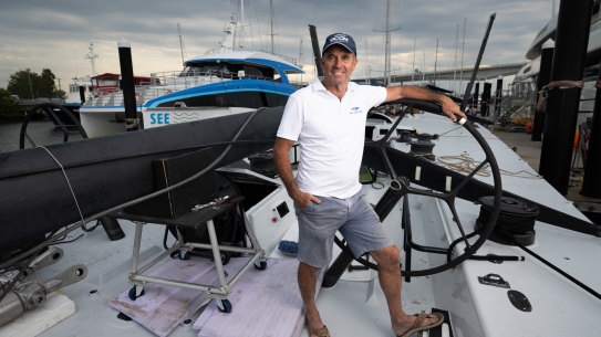 Grant Wharington who has just rebuilt a supermaxi yacht called Wild Thing 100.