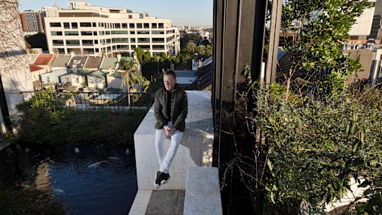 Architect Adam Haddow in his Redfern home.