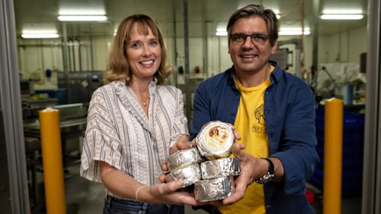 Pepe Saya co-founders and husband-and-wife duo Pierre Issa and Melissa Altman at their Caringbah buttery.
