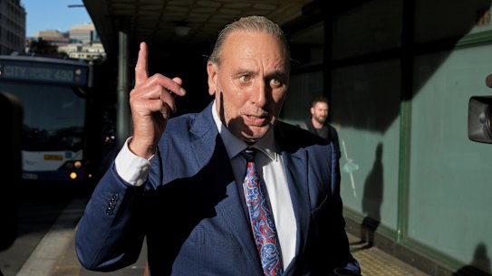 Brian Houston arrives at court on Thursday.