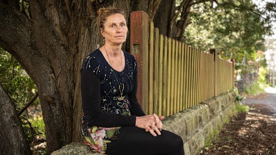 Tracy Dods outside Katoomba Local Court in October.