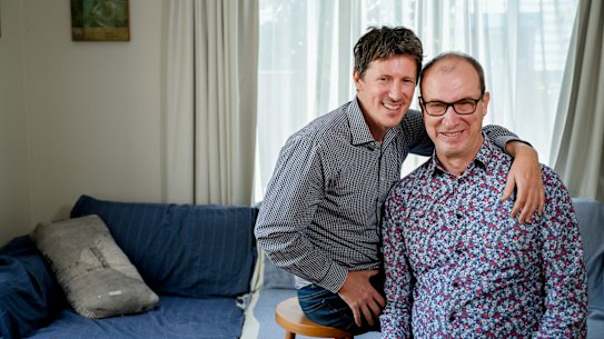 Two of Us: Brothers Gerry Eeman, left, and Harry Eeman, with glasses, right.