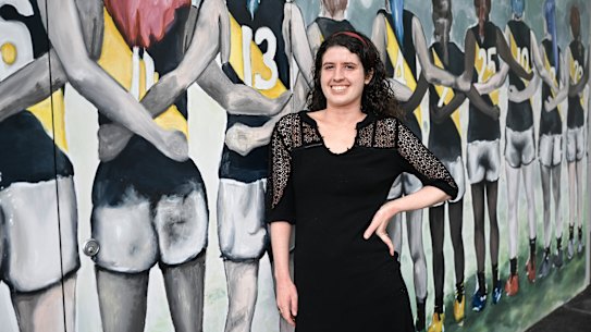 Grace Biber, winner of The Age Essay Prize in the 19-24 age group, at Citizens Park in Richmond.