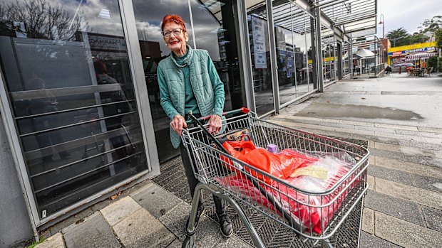 ‘It’s sad’: Dee Fielding pictured at Leo’s supermarket in Heidelberg.