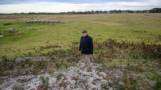 Tony Zoanetti on land in Cape Patterson which he has invested in.