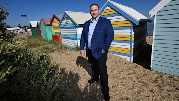 Hanna El Mouallem, whose family owns the Dendy Deli, on Dendy Street Beach in Brighton.