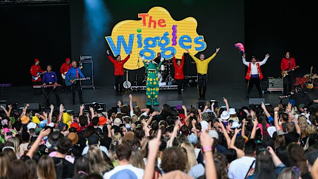 The Wiggles perform at the 2022 Falls Festival at Sidney Myer Music Bowl. 