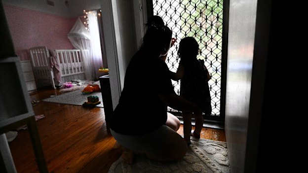 “Daria” with her daughter, who was born in Australia but is - like the rest of her family - living in community detention with no end in sight.