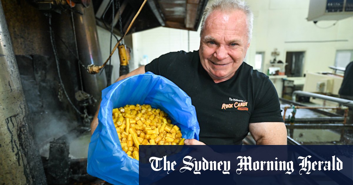 Sweet return of Gold Rush-era lolly Castlemaine Rock – 140 kilometres from Castlemaine