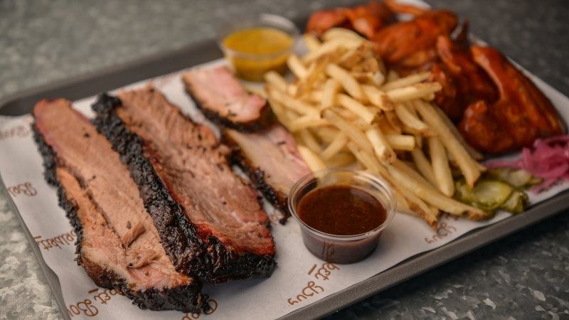 Y’all are welcome to join the smoky, charry action at this Texas-inspired brisket joint