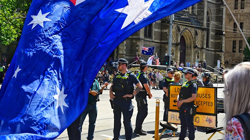 Undercover neo-Nazis infiltrate March for Australia as police block opposing protests
